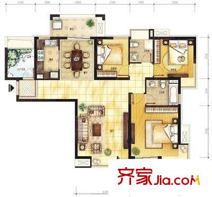 華樂大廈戶型圖3室2廳戶型圖 3室2廳1衛(wèi)1廚