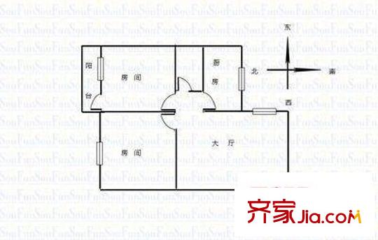 桂園東小區(qū) 2室 戶(hù)型圖
