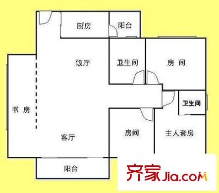 名苑二區(qū) 5室 戶型圖