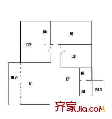 名苑二區(qū) 2室 戶型圖