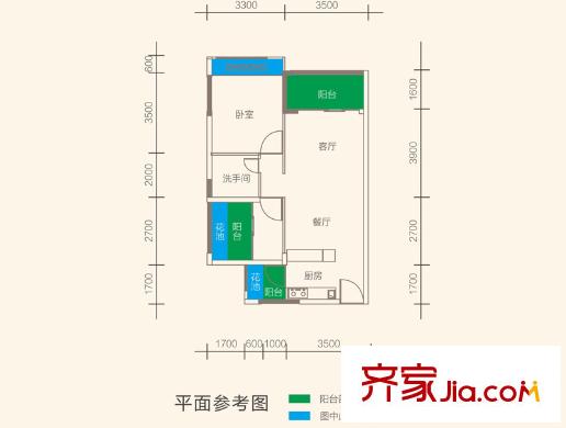 名澳匯錦桃園7座01/02/03/05/06單元65平方米 2室2廳1衛(wèi)1廚