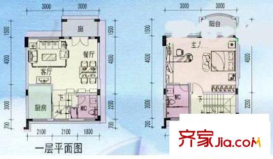 順德碧桂園翠茵居 4室 戶型圖