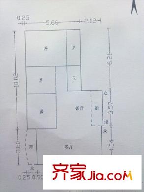 桂畔怡景灣戶型圖3室2廳 3室2廳2衛(wèi)1廚
