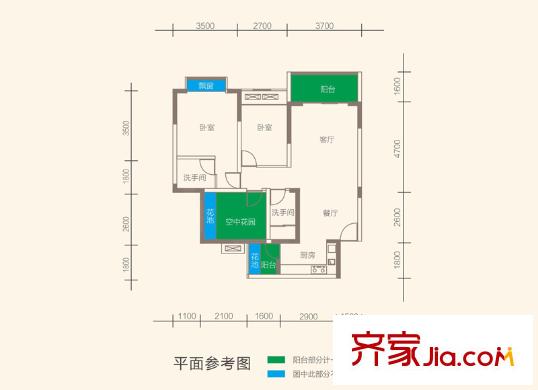 名澳匯錦桃園8座01/02單元 89.4平方米 3室2廳2衛(wèi)1廚