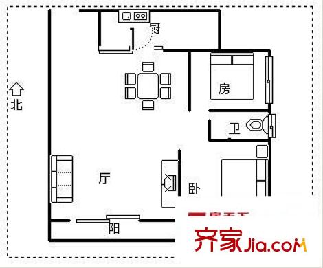 帝景卡士戶型圖2室1廳 戶型圖 2室1廳2衛(wèi)1廚