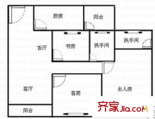 銀畔麗苑 3室 戶型圖