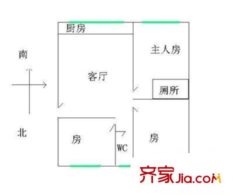 桂園東小區(qū) 3室 戶(hù)型圖