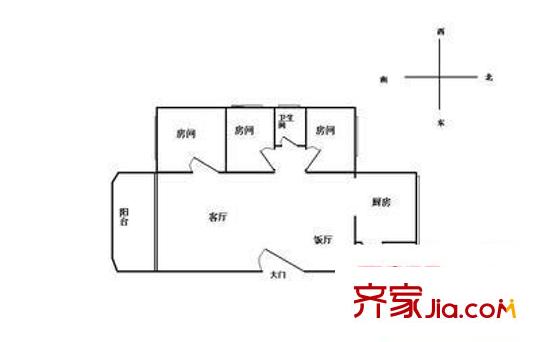 文華居 3室 戶型圖