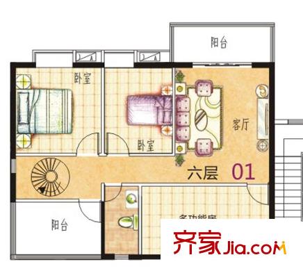 銀匯華庭1座三四層03單元 3室2廳1衛(wèi)1廚