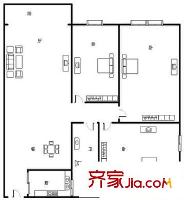 文華居 3室 戶型圖