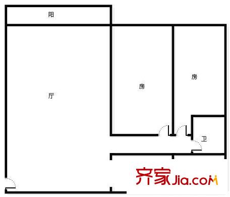 景星樓 2室 戶型圖
