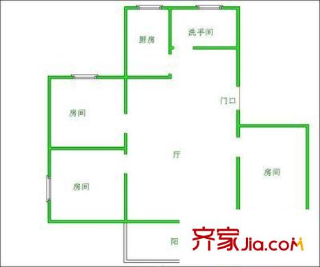 怡和新村 3室 戶型圖