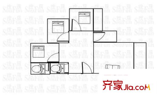怡和新村 3室 戶型圖