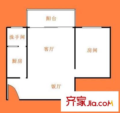 富景大廈戶(hù)型圖1室2廳 戶(hù)型圖 1室2廳1衛(wèi)1廚
