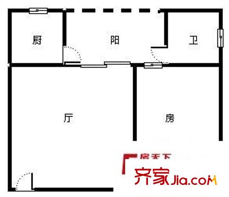 景星樓 2室 戶型圖