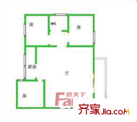 金麗花園 3室 戶(hù)型圖