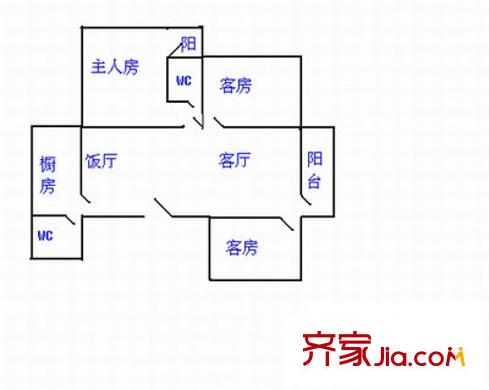 富景大廈戶型圖3室2廳 戶型圖 3室2廳1衛(wèi)1廚