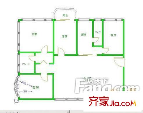 金麗花園 4室 戶(hù)型圖