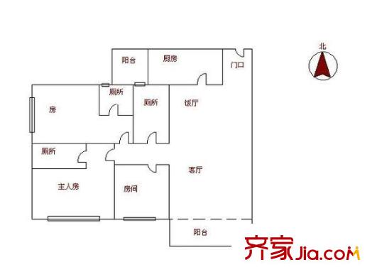建興樓 2室 戶型圖