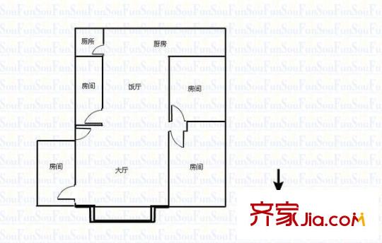 商業(yè)大廈 4室 戶型圖