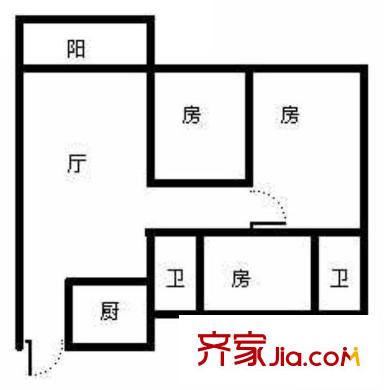 勝達家園 3室 戶型圖