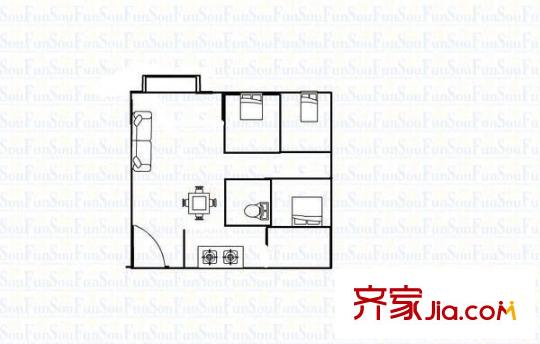 勝達家園 3室 戶型圖
