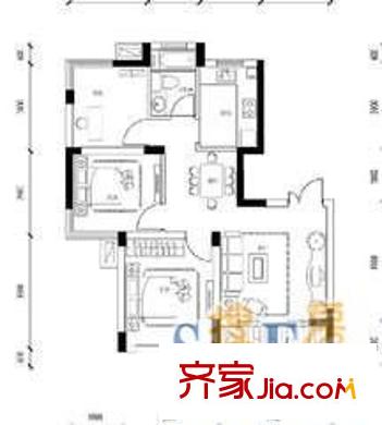 綠茵花園 2室 戶型圖