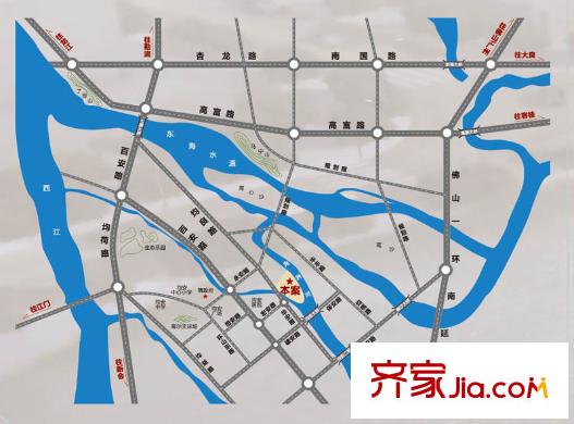 均城上島水岸交通圖