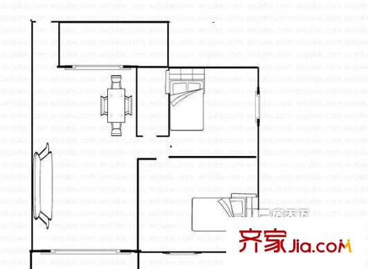 興隆街小區(qū)戶型圖2室 戶型圖 2室1廳1衛(wèi)1廚