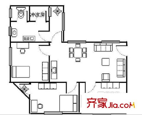 興隆街小區(qū)戶型圖3室 戶型圖 3室2廳1衛(wèi)1廚