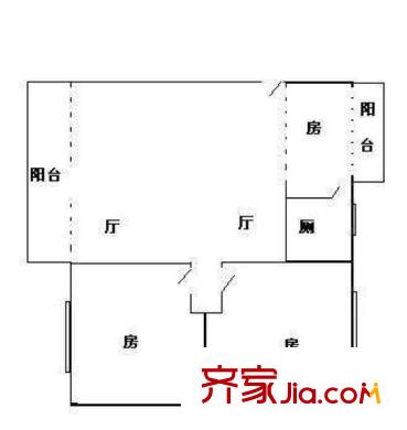 同季街小區(qū)戶型圖3室2廳戶型圖 3室2廳1衛(wèi)1廚