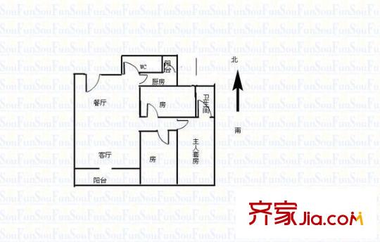 同華西路小區(qū)戶型圖3室2廳 戶型圖 3室2廳2衛(wèi)1廚