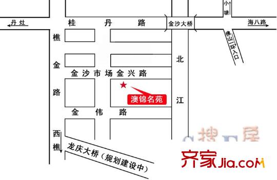 金沙澳錦名苑交通圖