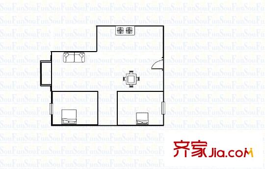 宏逸居 2室 戶型圖