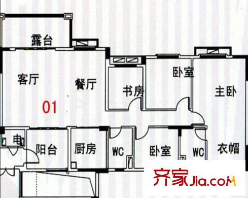碧桂園?豪庭 5室 戶型圖