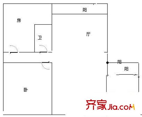 幸福樓 2室 戶型圖