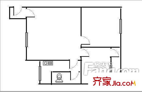 興隆街小區(qū)戶型圖2室 戶型圖 2室1廳1衛(wèi)1廚