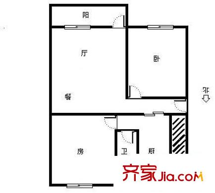 河邊路小區(qū) 2室 戶型圖