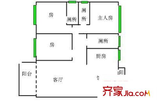 海逸盛世桃園戶型圖3室2廳 戶型圖 3室2廳1衛(wèi)1廚