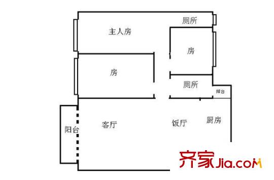 海逸盛世桃園戶型圖3室2廳 戶型圖 3室2廳2衛(wèi)1廚