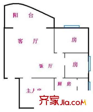 黃金花園戶型圖三室兩廳戶型圖 3室2廳2衛(wèi)1廚