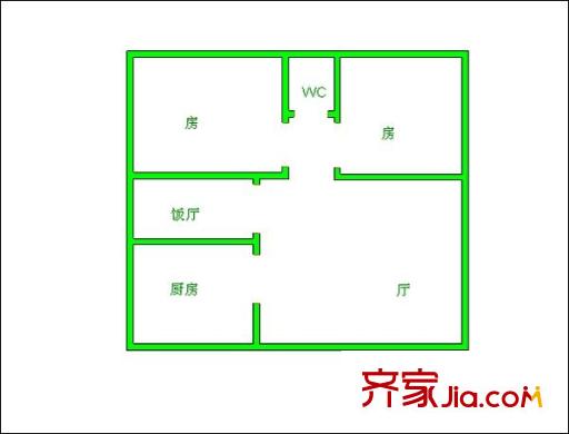 行仁里小區(qū) 2室 戶型圖