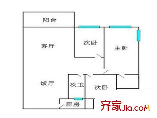 順德碧桂園東苑 3室 戶型圖