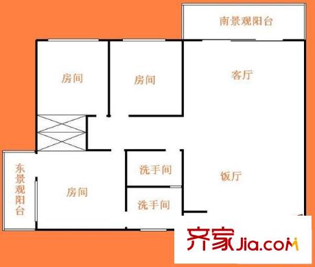 水運(yùn)大樓戶型圖3室2廳 戶型圖 3室2廳1衛(wèi)1廚