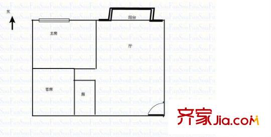 容桂順景樓戶型圖順景樓（容桂） 2室 戶型圖 2室1廳1衛(wèi)1廚