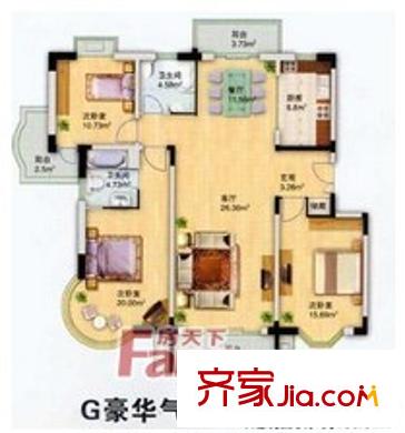海景樓戶型圖2室1廳 戶型圖 
