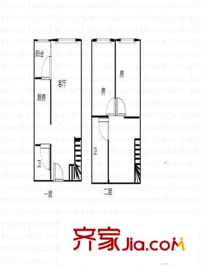 保利花園二期 2室 戶型圖