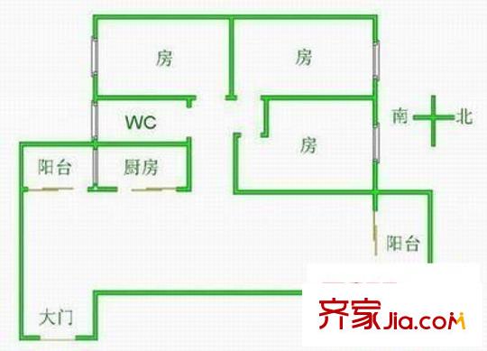季華花園四期 3室 戶型圖