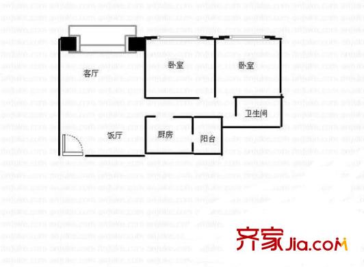 府又祥興苑 2室 戶型圖