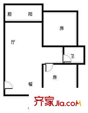 府又祥興苑 2室 戶型圖